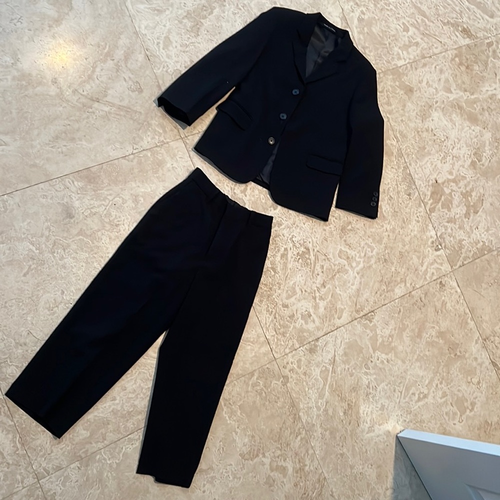 Boys Calvin Klein suit. Black. Jacket size 7, pants size 6
